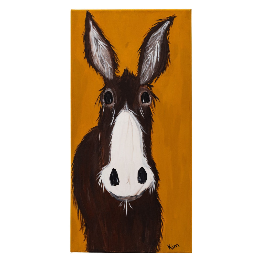 Delmar the Donkey Canvas Painting | 10" x 20" | The Painted Attic - Che Cose Belle