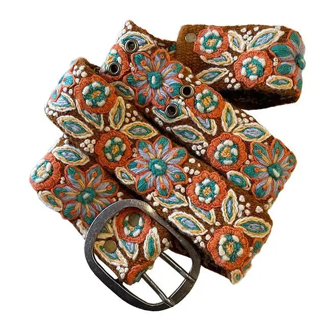 Desert Bloom Embroidered Belt - Che Cose Belle