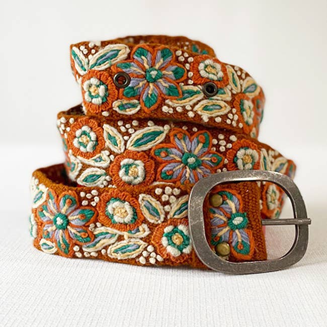 Desert Bloom Embroidered Belt - Che Cose Belle