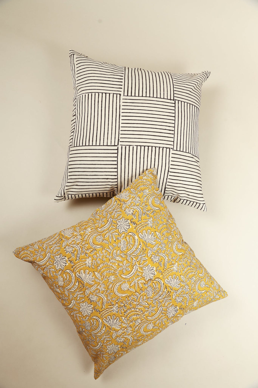 Desert Dunes Hand Block Print Pillow - Che Cose Belle