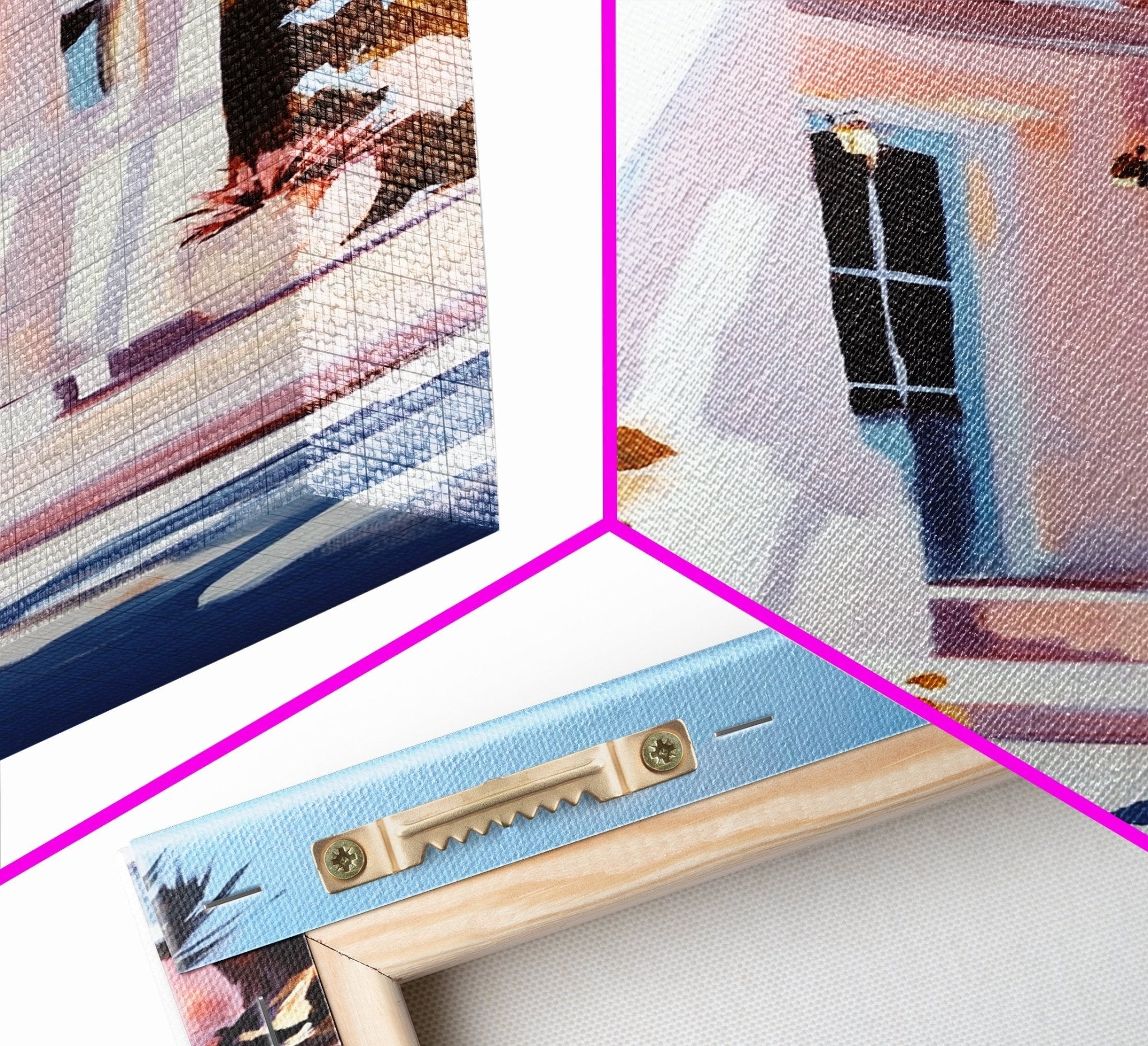 Desert House, Southwest Art, Warm Aesthetic, Boho Home, Framed Canvas Print, Modern Rustic Decor, Living Room Wall Art, Earthy Colors - Che Cose Belle