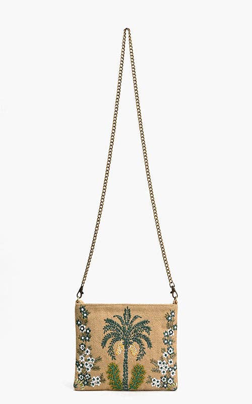 Desert Oasis Embellished Clutch – Luxe Handwoven Jacquard - Che Cose Belle