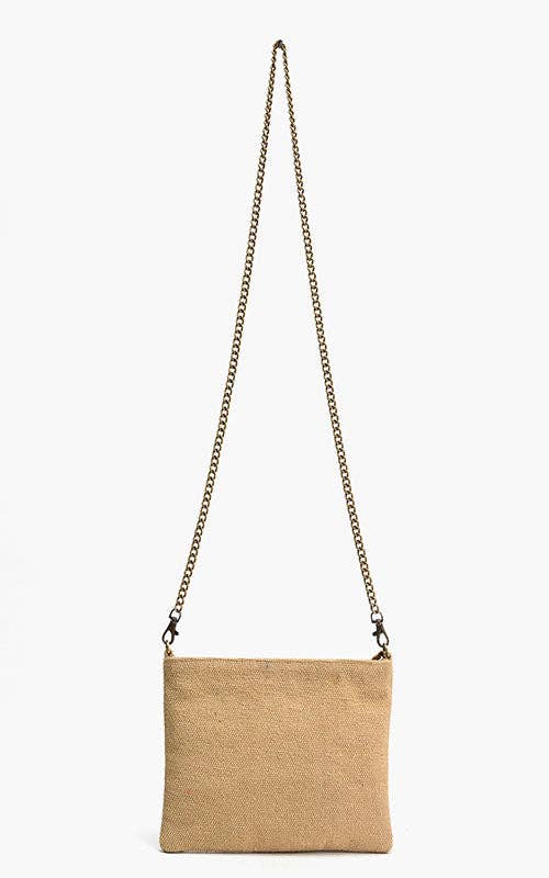 Desert Oasis Embellished Clutch – Luxe Handwoven Jacquard - Che Cose Belle