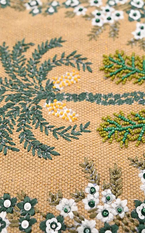 Desert Oasis Embellished Clutch – Luxe Handwoven Jacquard - Che Cose Belle