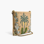 Desert Oasis Embellished Clutch – Luxe Handwoven Jacquard - Che Cose Belle