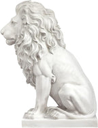 Design Toscano Lion of Florence Sentinel Indoor/Outdoor Animal Statue, 28 Inch Tall, Cast Stone Resin, Antique Stone Finish - Che Cose Belle