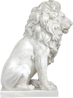 Design Toscano Lion of Florence Sentinel Indoor/Outdoor Animal Statue, 28 Inch Tall, Cast Stone Resin, Antique Stone Finish - Che Cose Belle