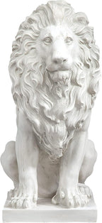 Design Toscano Lion of Florence Sentinel Indoor/Outdoor Animal Statue, 28 Inch Tall, Cast Stone Resin, Antique Stone Finish - Che Cose Belle