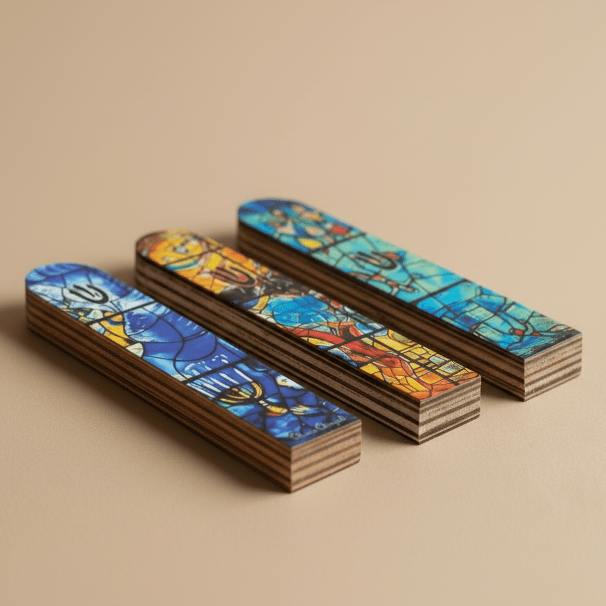 Designed Wooden Mezuzah Case – Modern Judaica Art | Chagall Series - Che Cose Belle