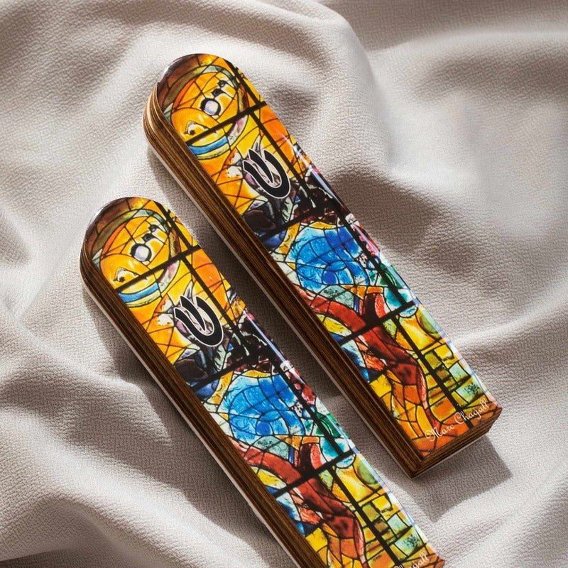 Designed Wooden Mezuzah Case – Modern Judaica Art | Chagall Series - Che Cose Belle