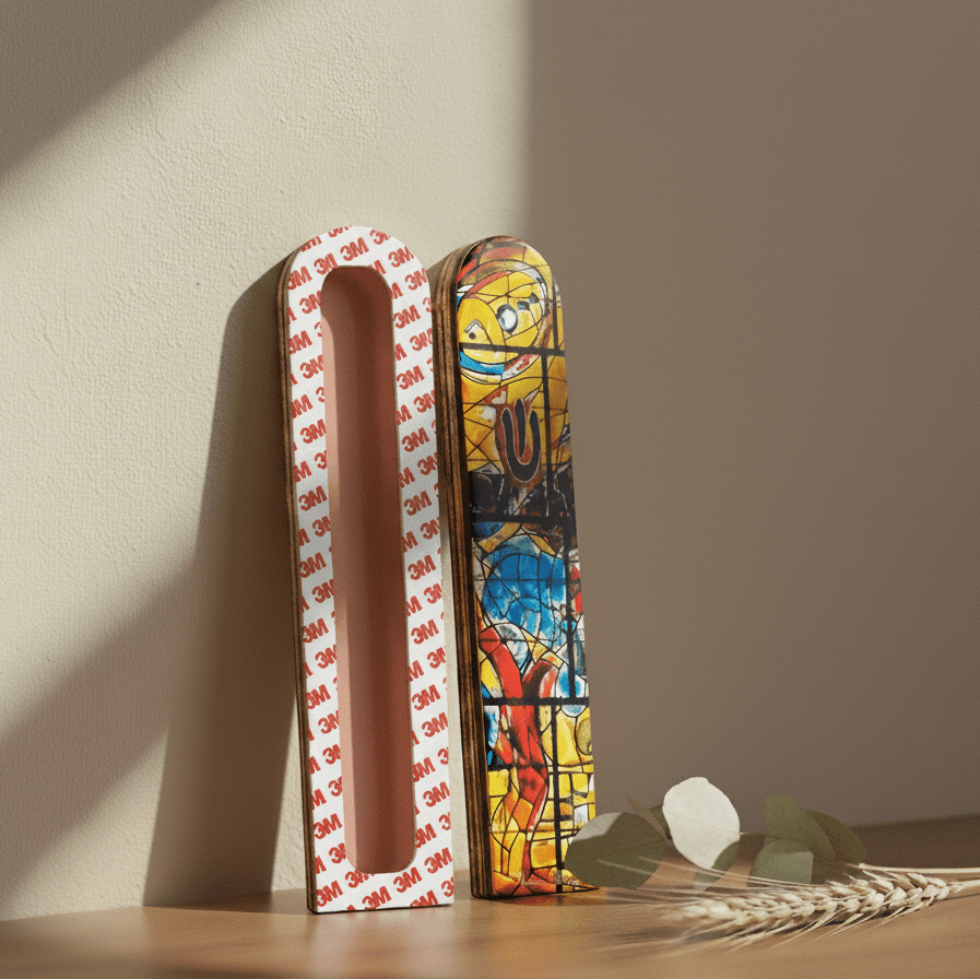 Designed Wooden Mezuzah Case – Modern Judaica Art | Chagall Series - Che Cose Belle