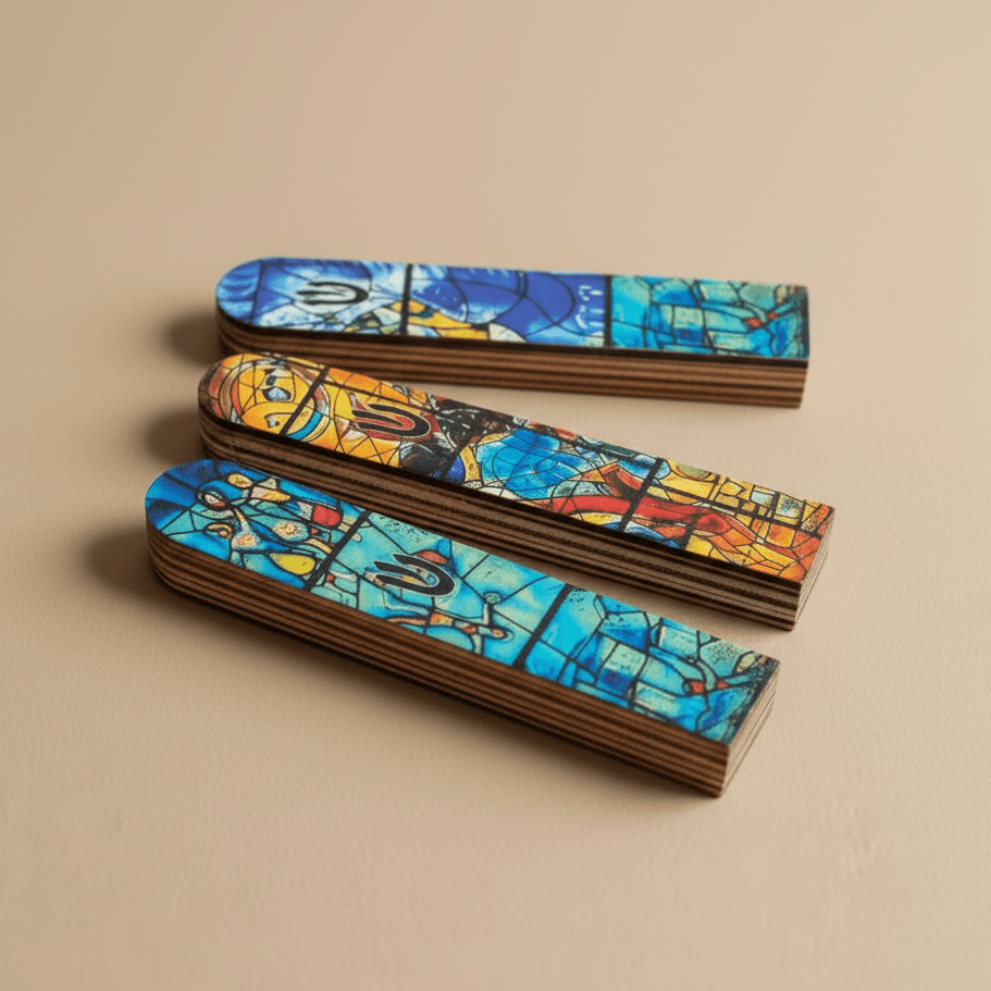 Designed Wooden Mezuzah Case – Modern Judaica Art | Chagall Series - Che Cose Belle