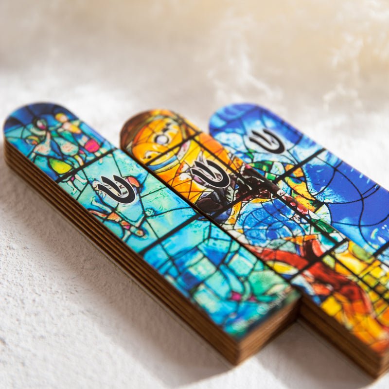Designed Wooden Mezuzah Case – Modern Judaica Art | Chagall Series - Che Cose Belle