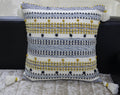Designer Striped Pillow with Mini Poms and Tassels 20"x20" - Che Cose Belle