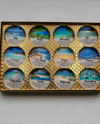 Destination Shower Steamers Gift Set with 12 Aromatherapy Shower Bombs - 100% Essential Oil Blends - fun - summery scents - Che Cose Belle