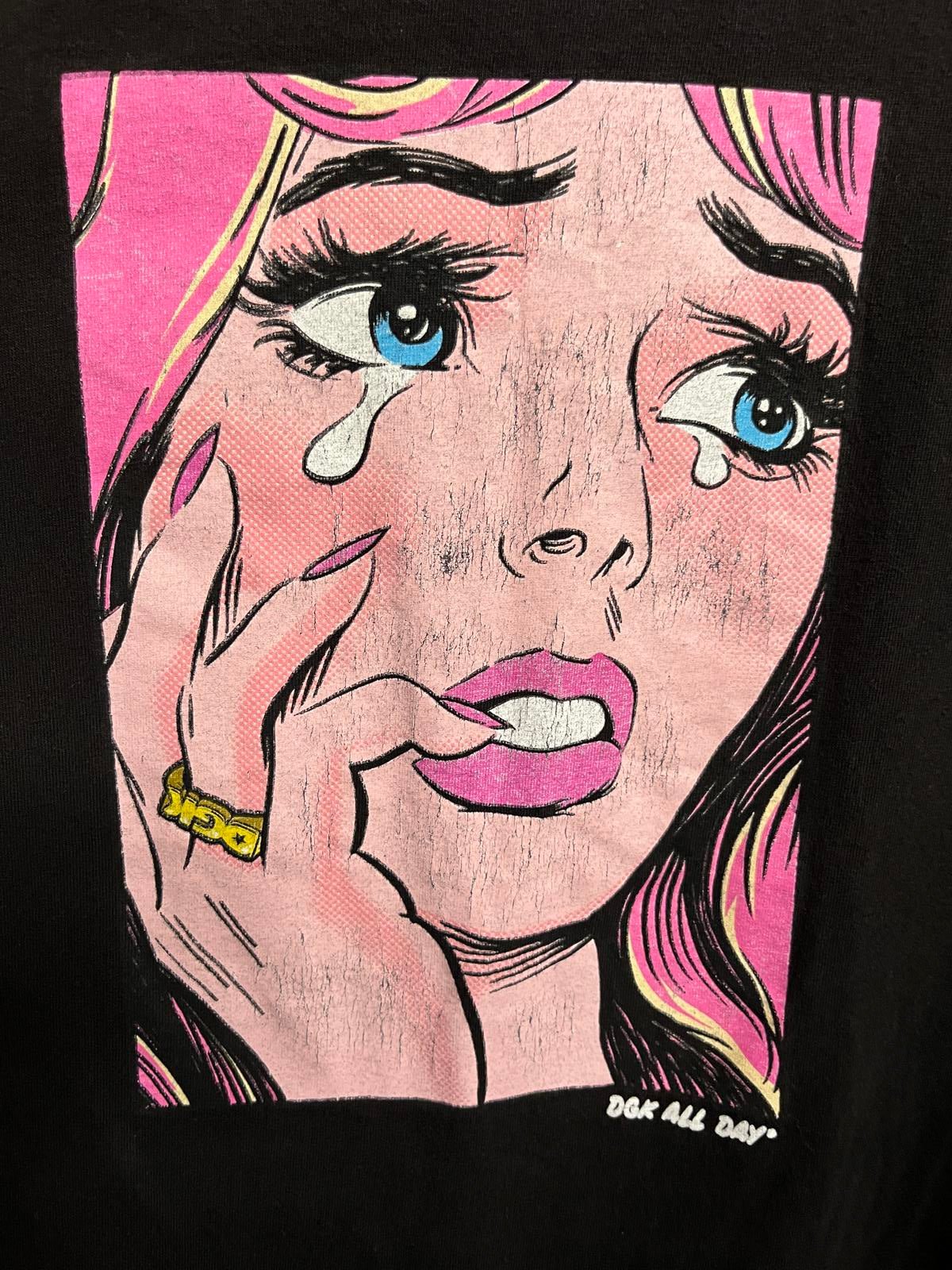 DGK Skate Tee - DGK All Day Crying Pop Art Girl T-shirt - M - Che Cose Belle