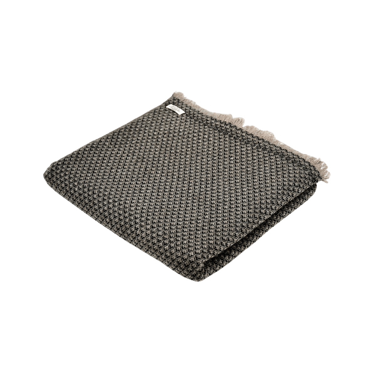 Dhanvi Patterned Cashmere Blanket - Charcoal - Che Cose Belle