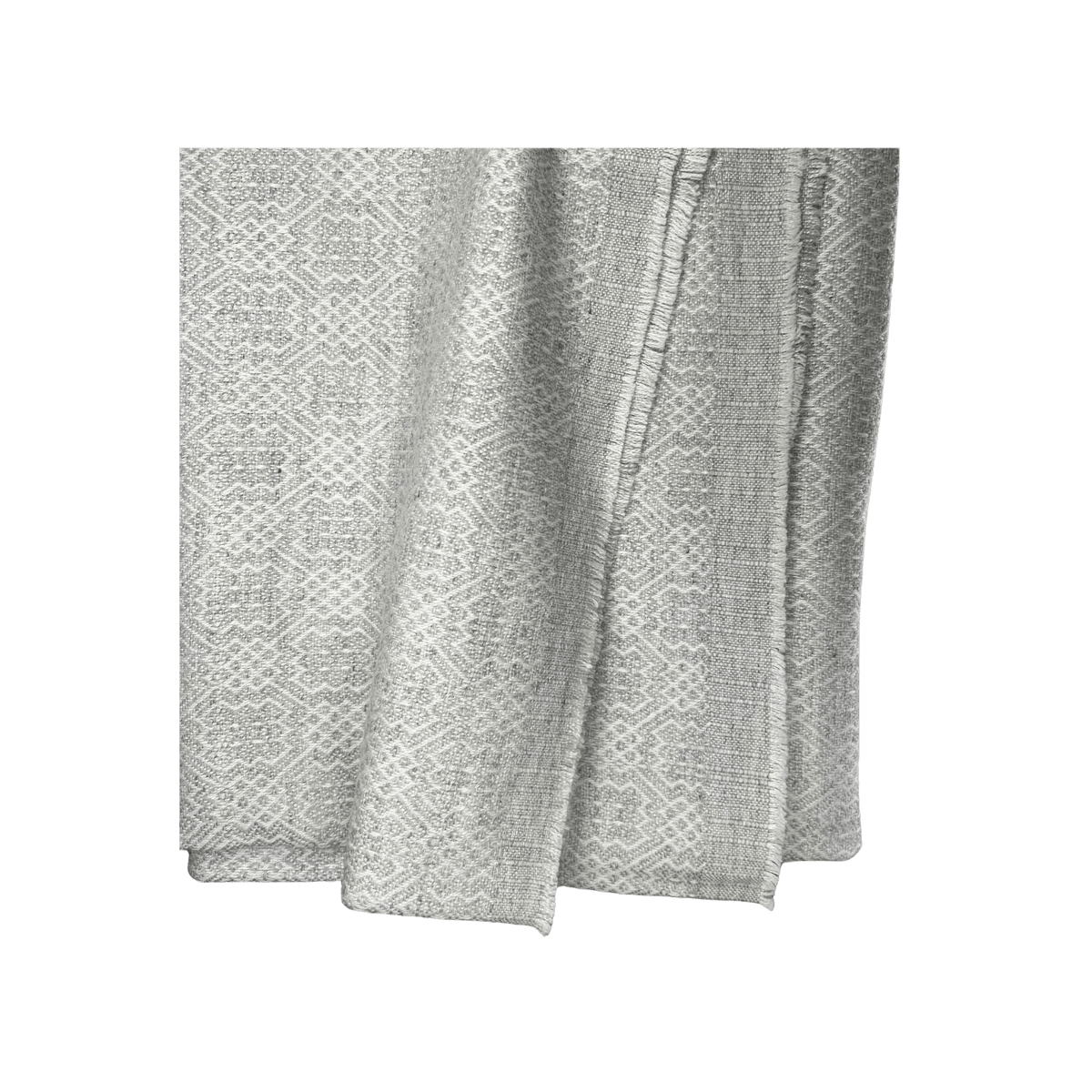 Dhanvi Patterned Cashmere Blanket - Light Grey - Che Cose Belle