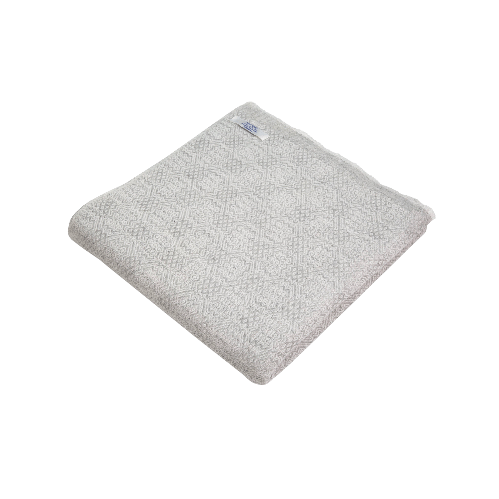 Dhanvi Patterned Cashmere Blanket - Light Grey - Che Cose Belle