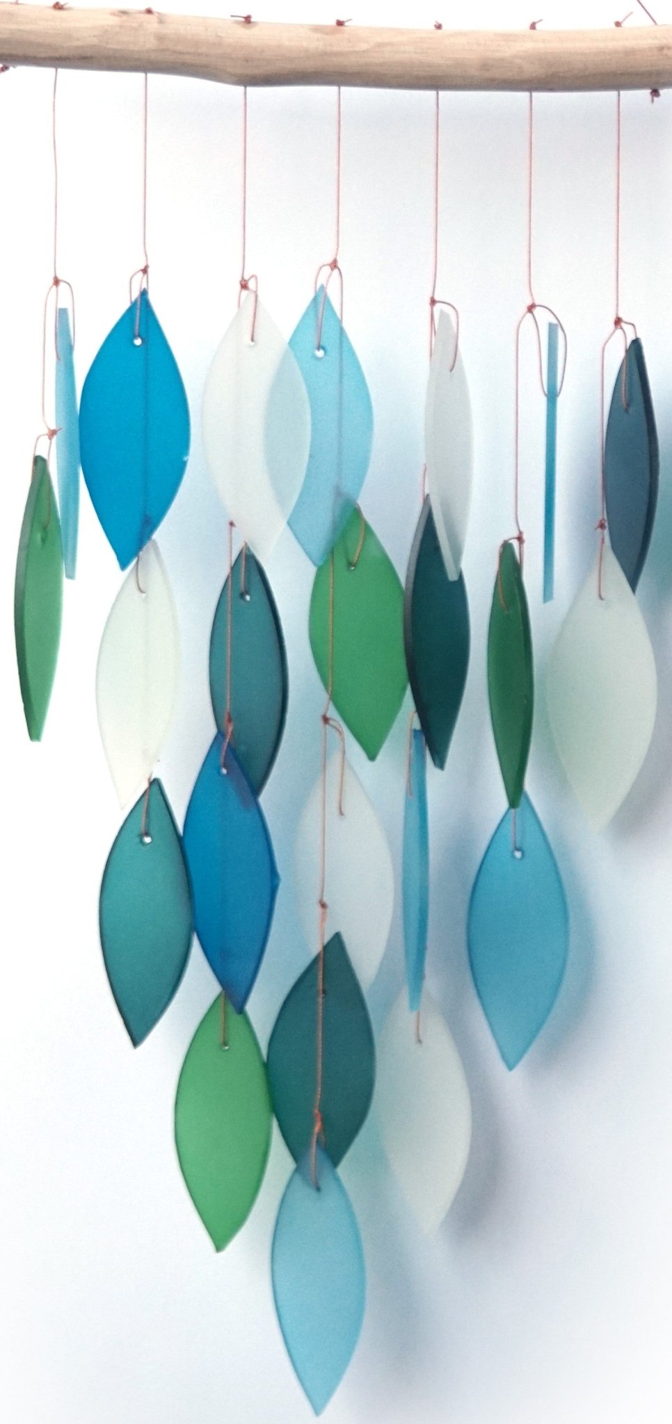 Diamond, Blue Lagoon Sea Glass Wind Chime - Che Cose Belle