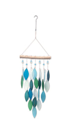 Diamond, Blue Lagoon Sea Glass Wind Chime - Che Cose Belle