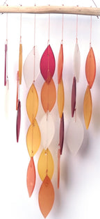 Diamond, Tequila Sunrise Sea Glass Wind Chime - Che Cose Belle