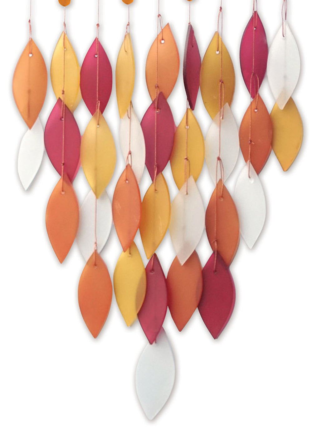 Diamond, Tequila Sunrise Sea Glass Wind Chime - Che Cose Belle