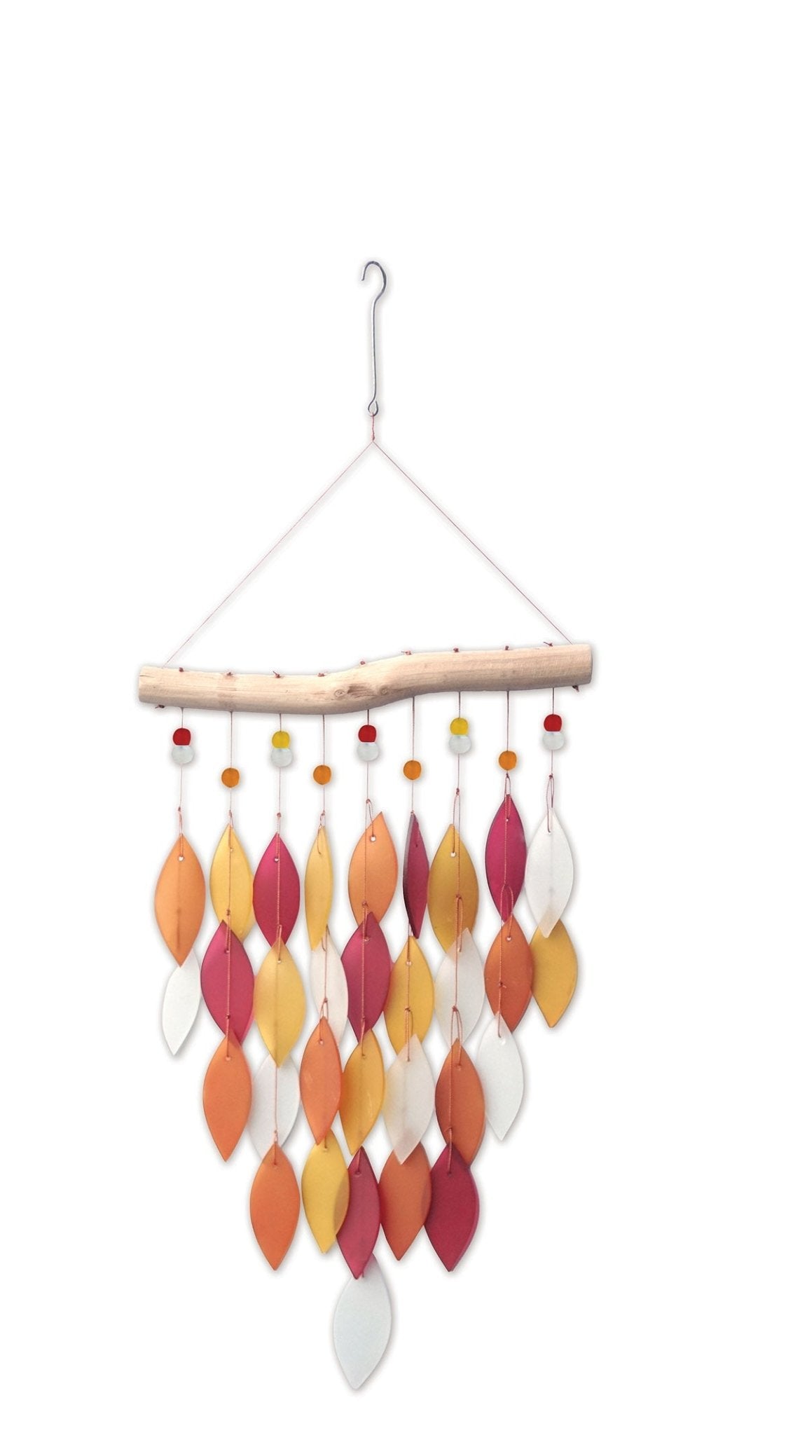 Diamond, Tequila Sunrise Sea Glass Wind Chime - Che Cose Belle