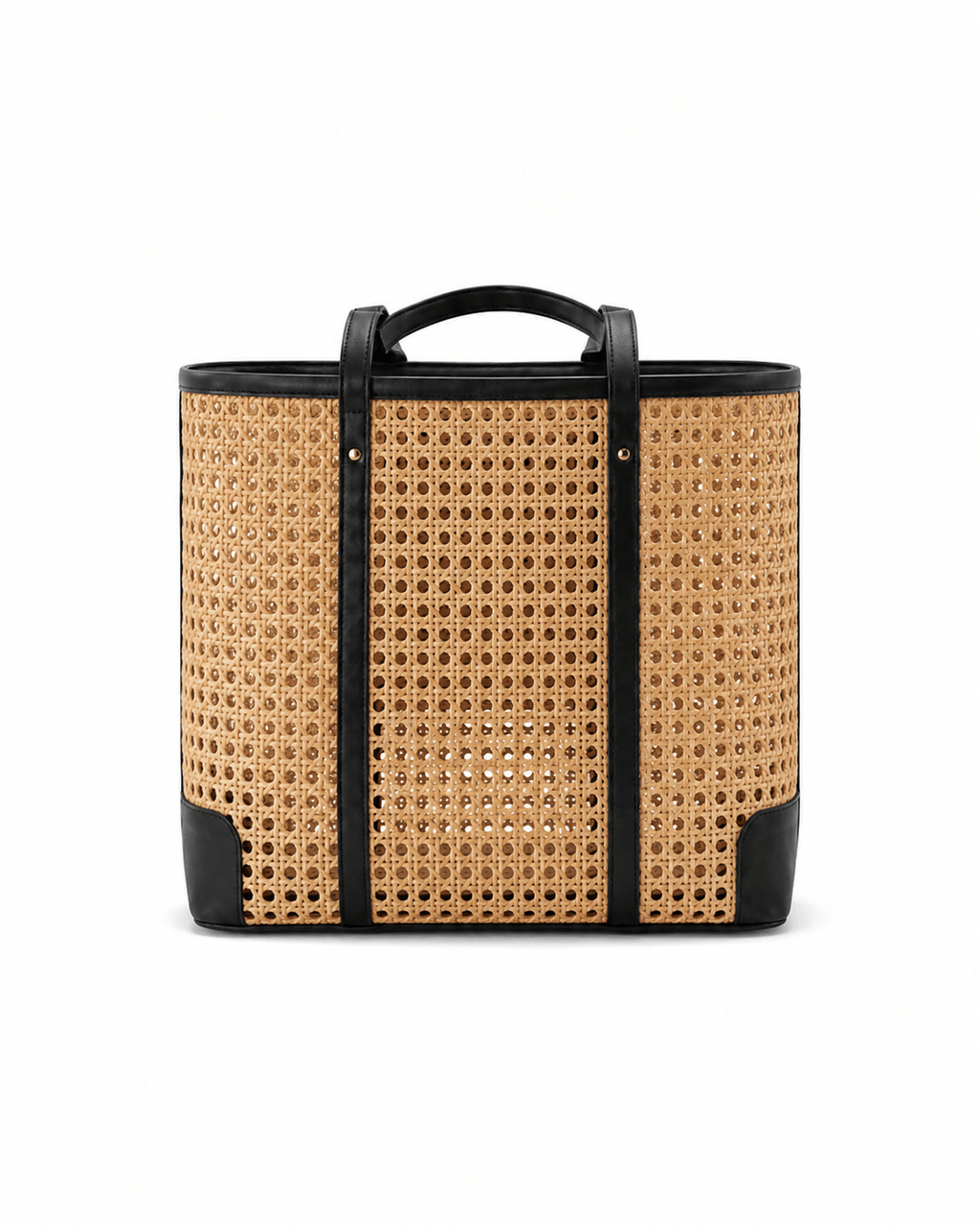 Dian Leather and Rattan Tote Bag - Che Cose Belle