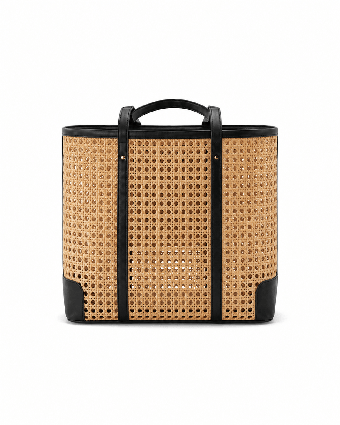 Dian Leather and Rattan Tote Bag - Che Cose Belle