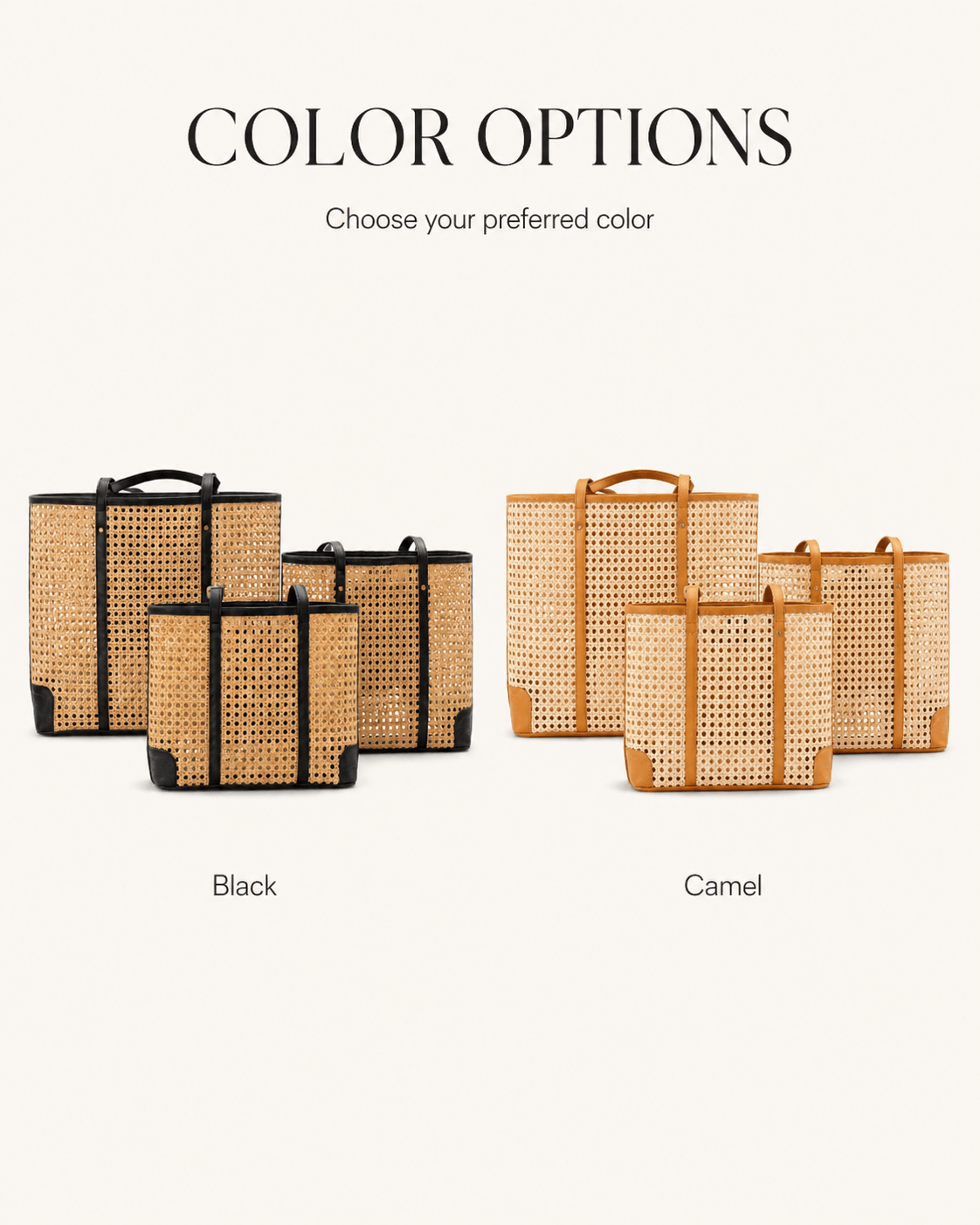 Dian Leather and Rattan Tote Bag - Che Cose Belle