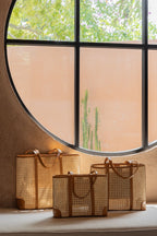 Dian Leather and Rattan Tote Bag - Che Cose Belle