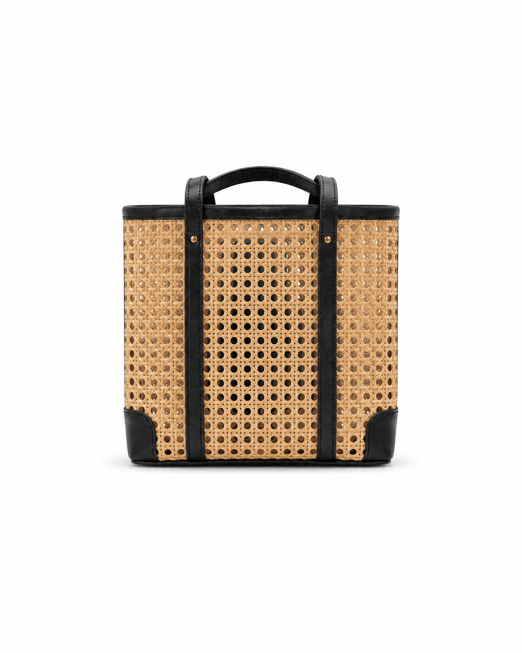 Dian Leather and Rattan Tote Bag - Che Cose Belle