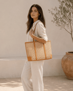 Dian Leather and Rattan Tote Bag - Che Cose Belle