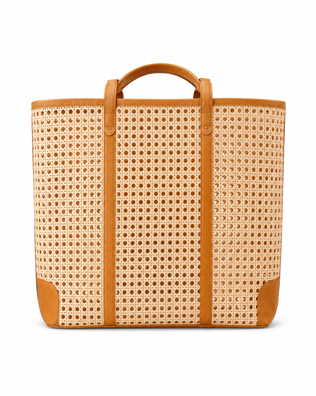 Dian Leather and Rattan Tote Bag - Che Cose Belle
