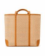 Dian Leather and Rattan Tote Bag - Che Cose Belle