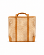 Dian Leather and Rattan Tote Bag - Che Cose Belle