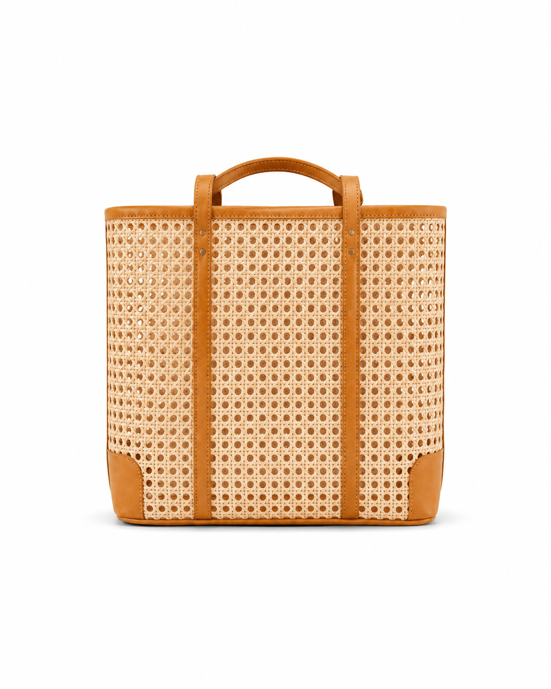 Dian Leather and Rattan Tote Bag - Che Cose Belle