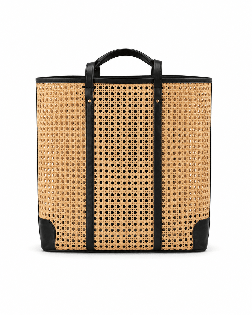 Dian Leather and Rattan Tote Bag - Che Cose Belle