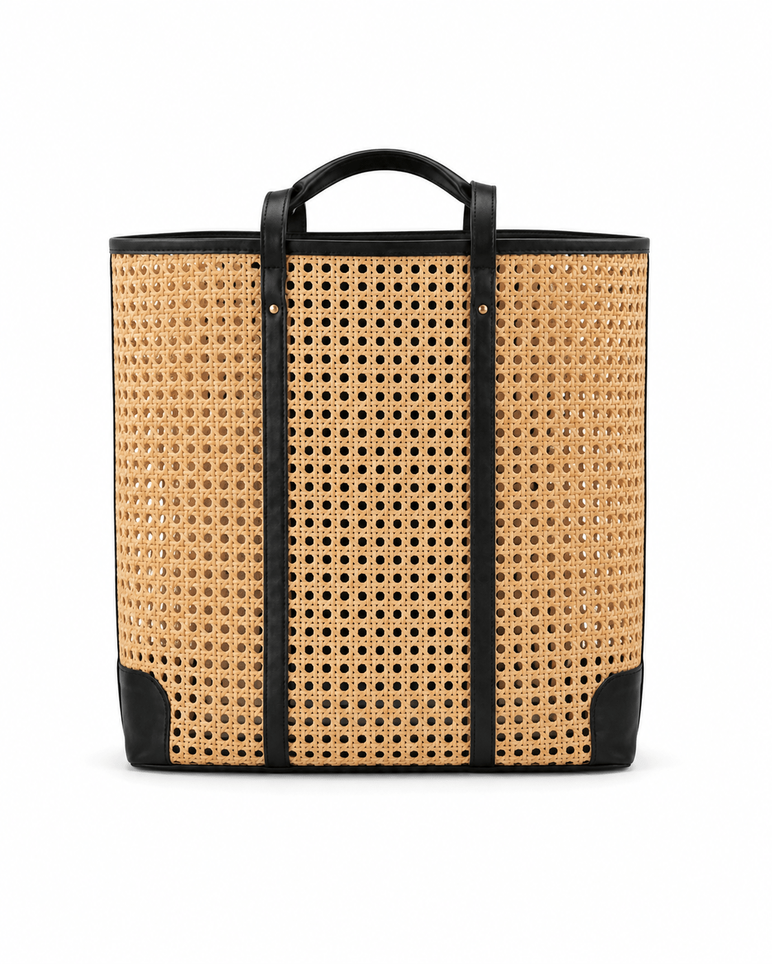 Dian Leather and Rattan Tote Bag - Che Cose Belle
