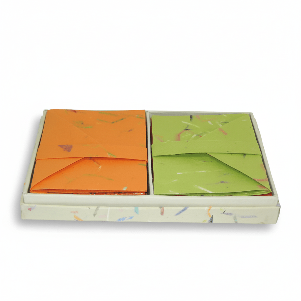 DIFFERENT STROKES Boxed Notecards with Envelopes – Set of 16. Recycled Cotton Paper – Fair Trade – Artisan Made - Che Cose Belle
