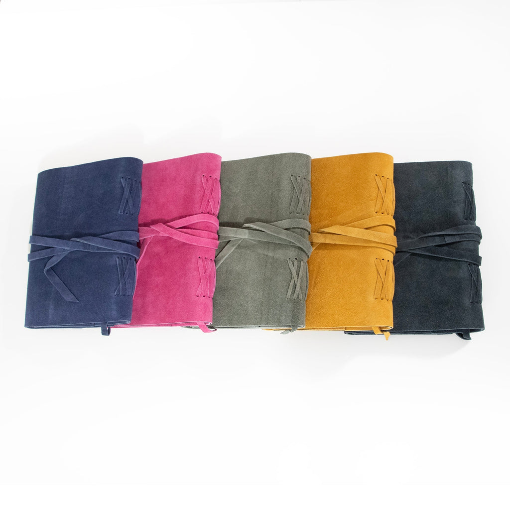 Dijon Yellow Suede Journal w/ Organic Cotton Paper: Large - Che Cose Belle