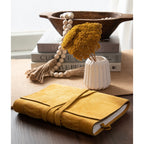 Dijon Yellow Suede Journal w/ Organic Cotton Paper: Large - Che Cose Belle