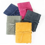 Dijon Yellow Suede Journal w/ Organic Cotton Paper: Large - Che Cose Belle