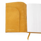 Dijon Yellow Suede Journal w/ Organic Cotton Paper: Large - Che Cose Belle