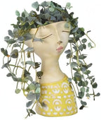 DiliComing Face Planter - Pots for Indoor Plants - 11 Inch Tall Planters for Flowers Head Planter with Drainage for Patio Yard Garden Succulent Pots Garden Décor 6 x 6 x 11 Inch - Che Cose Belle