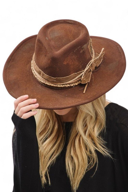 Distress Vintage Shapable Fedora Cowboy Hat - Che Cose Belle