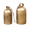 Distressed Gold Bell with Rope Hanger | 2 Sizes - Che Cose Belle