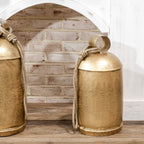 Distressed Gold Bell with Rope Hanger | 2 Sizes - Che Cose Belle