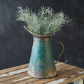 Distressed Green Garden Luster Long Mouth Pitcher - Che Cose Belle